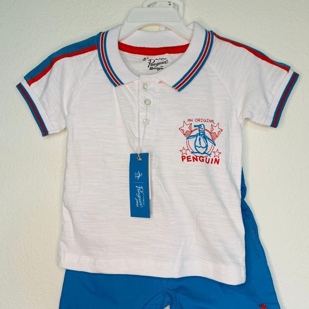 Penguin Boys 02 Pieces Set Short+Polo